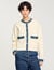 Cardigan with denim details