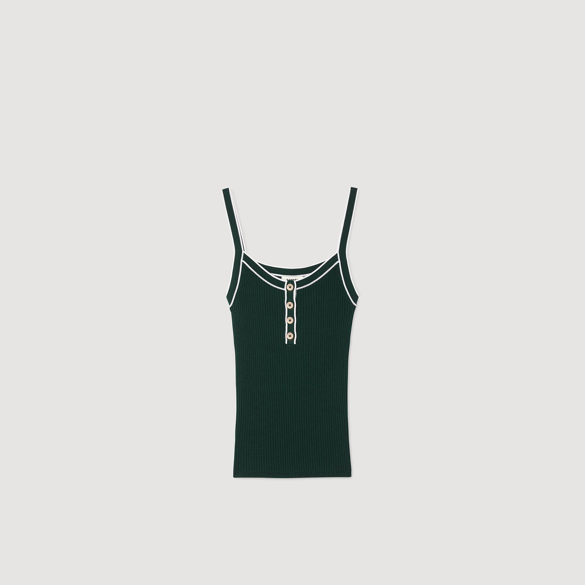 Two-tone knit vest top