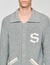 Wool cardigan with patch S