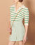 Wide striped shorts