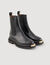 Ankle boots with notched sole
