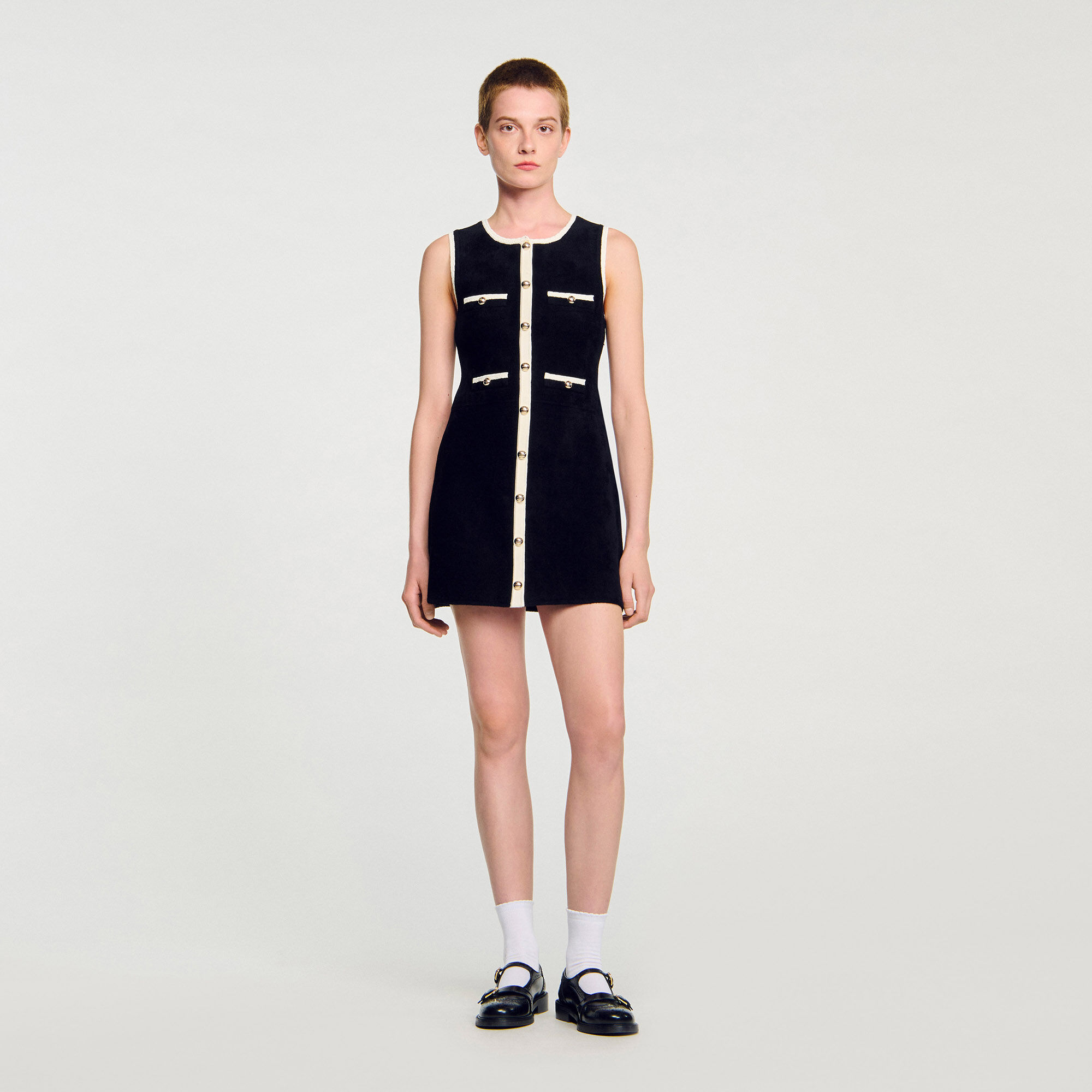 Short velvet knit dress