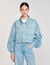 Beaded and rhinestone denim jacket