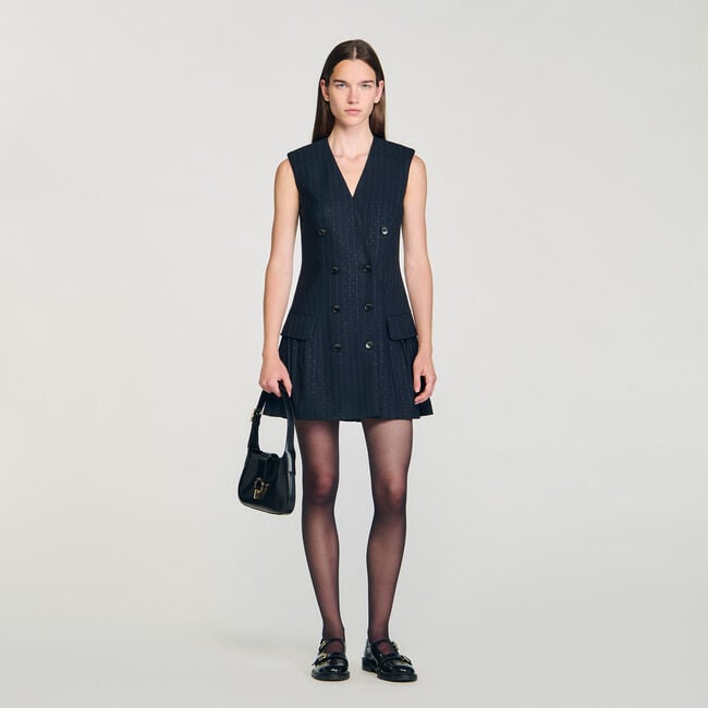 Short rhinestone suit dress