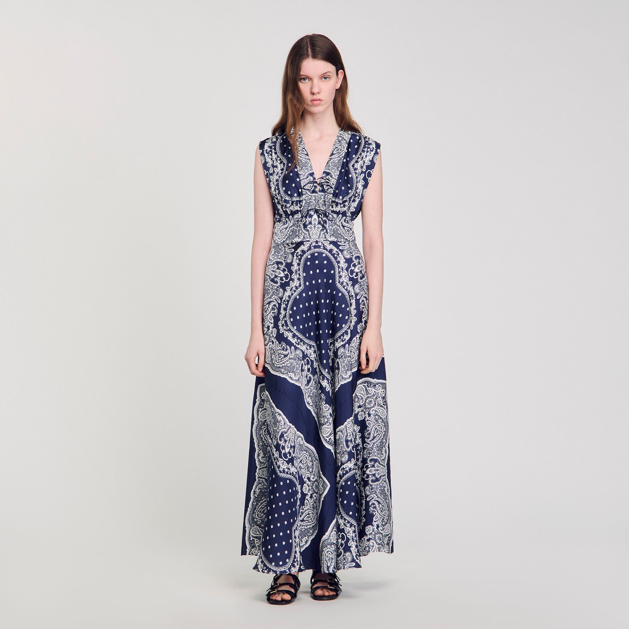 Bandana-print maxi dress