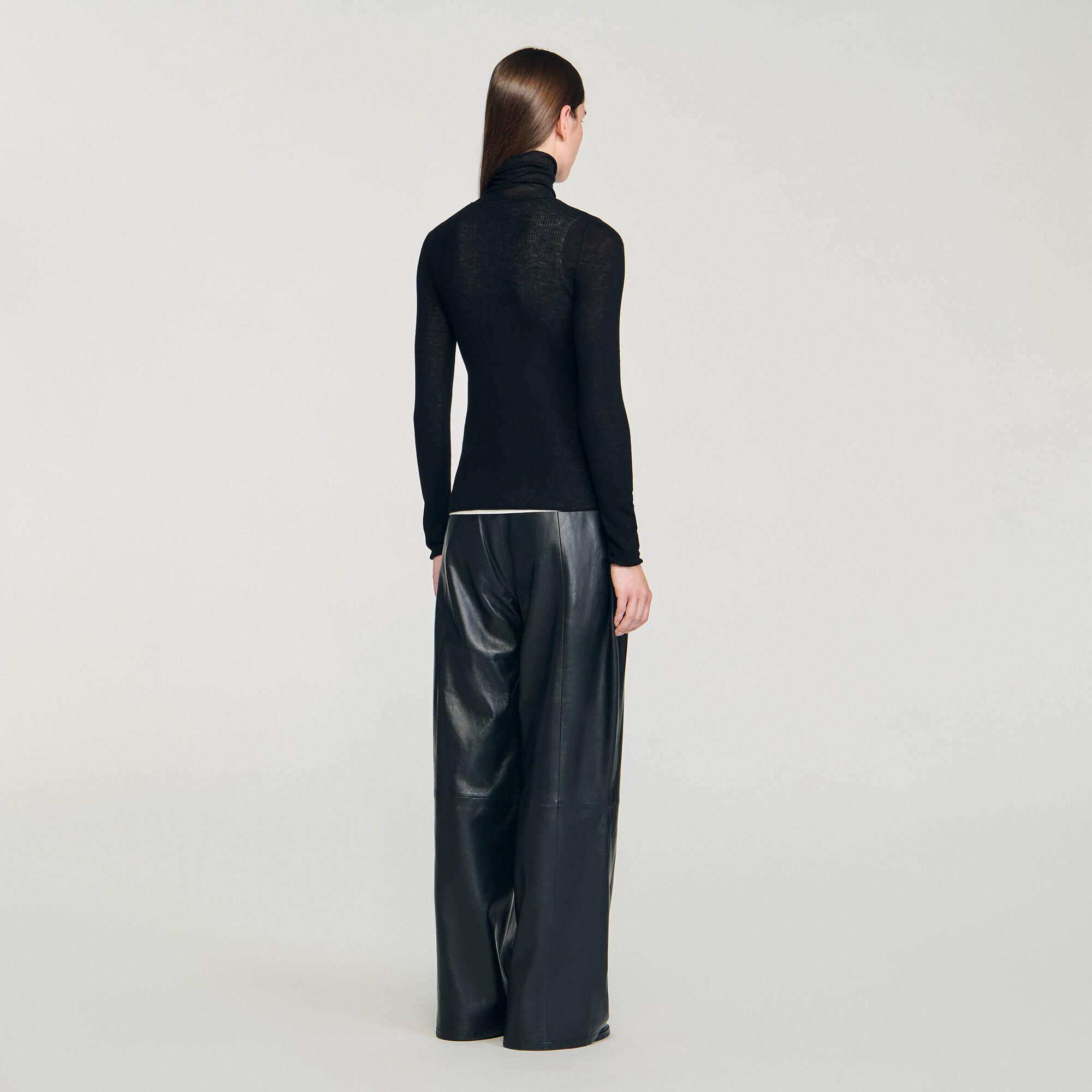 Layered turtleneck jumper
