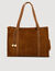 Suede shopping bag