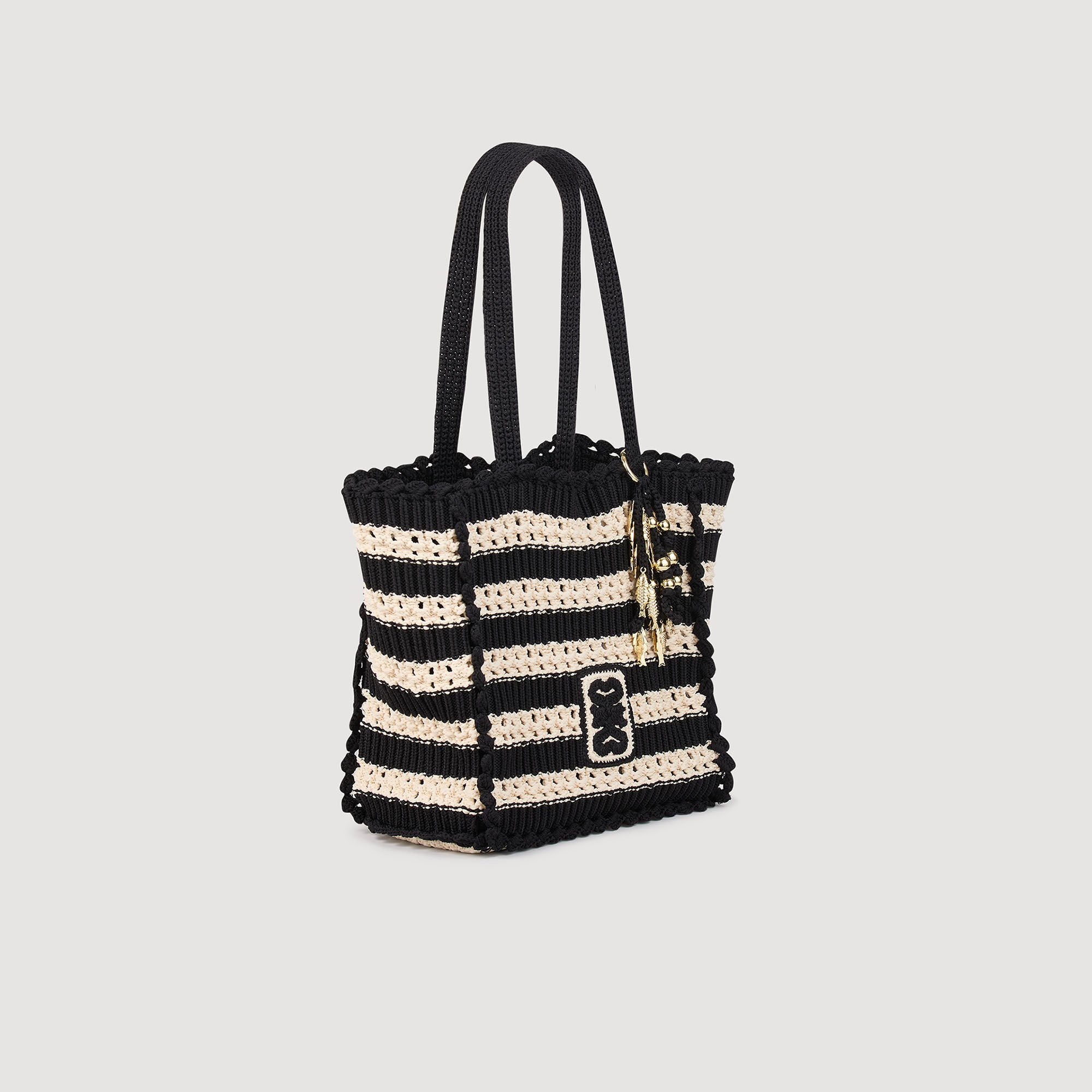 Two-tone crochet bag