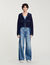 Cardigan with denim details