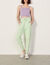 Embroidered knit bra top