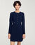 Short button-up knit dress