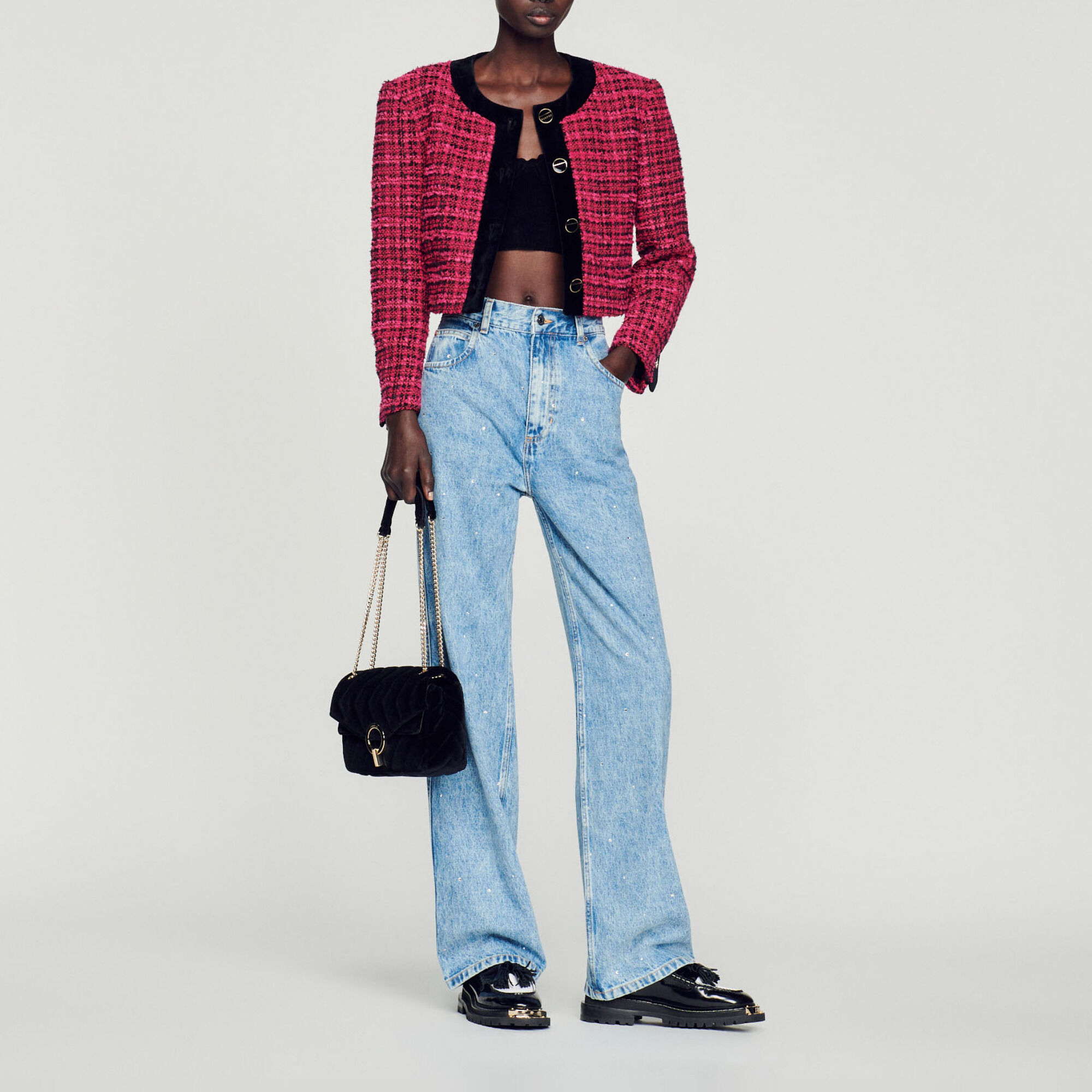 Cropped tweed jacket