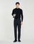 Elasticated straight-leg trousers