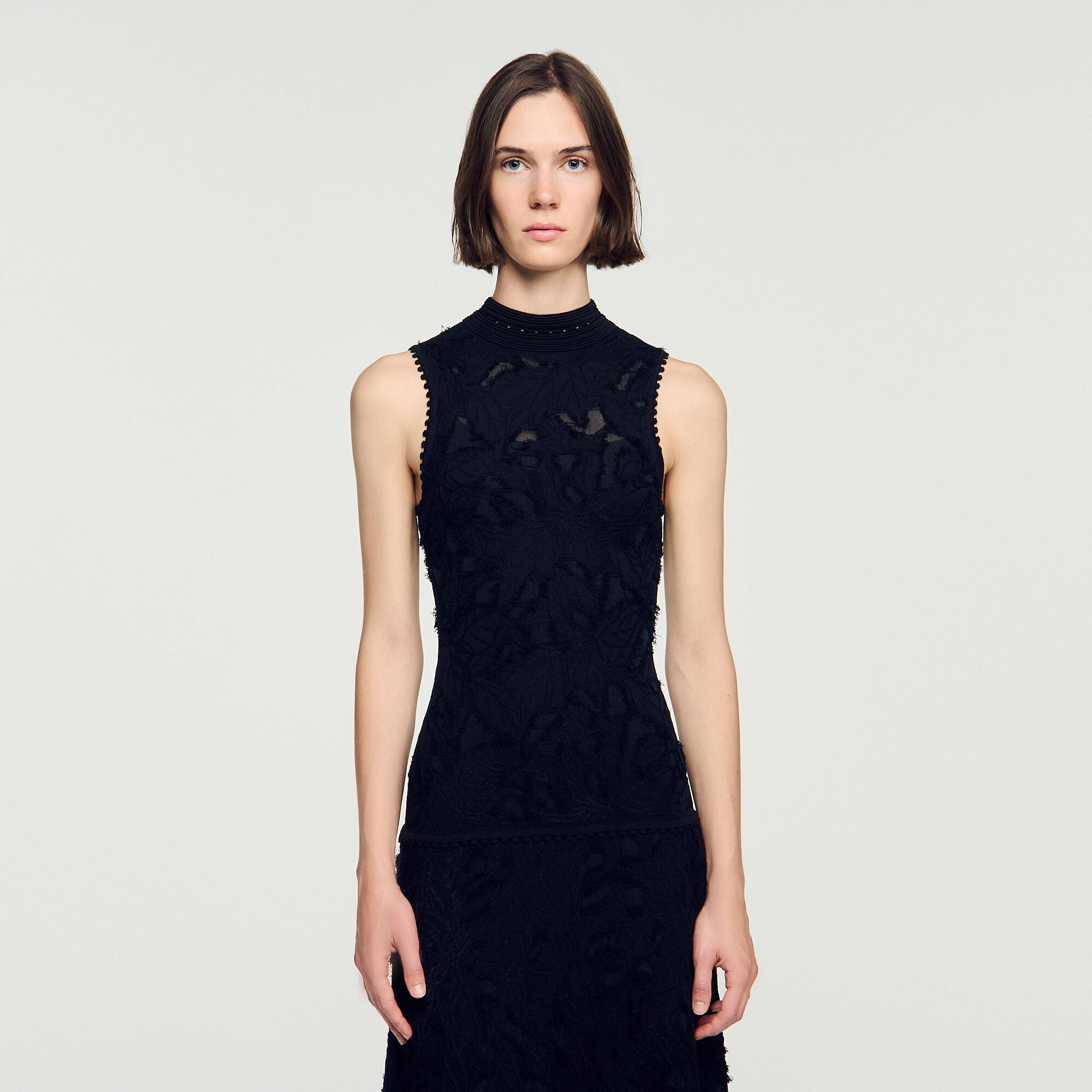 Floral motif knit maxi dress - Women | Sandro