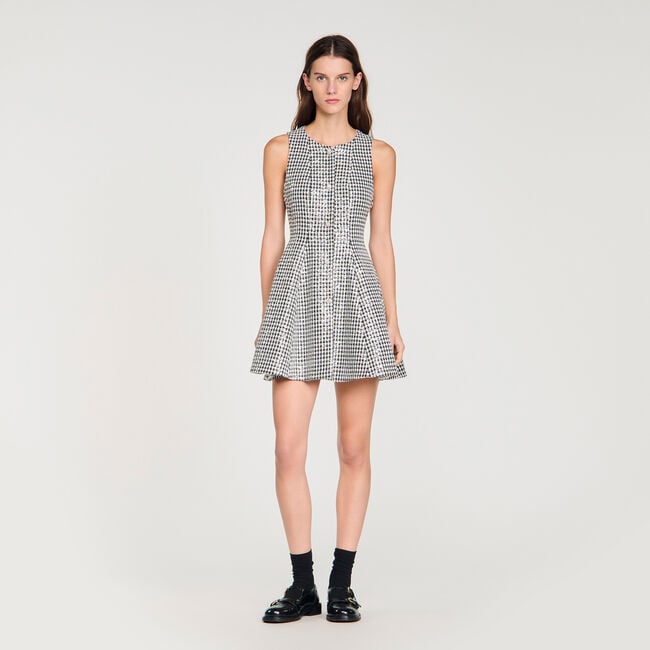 Tweed and sequin short dress
