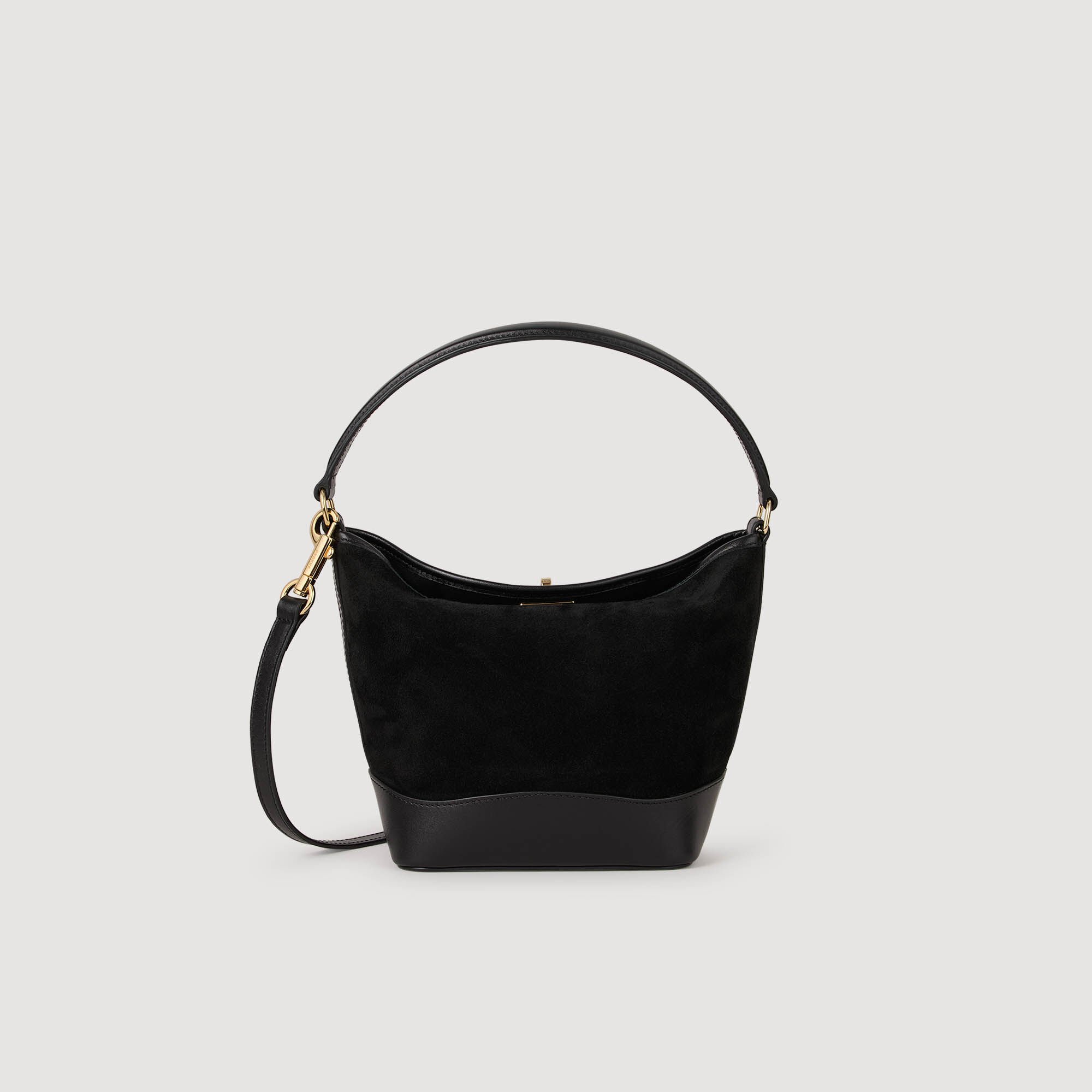 Mini Tangoso suede and leather bag