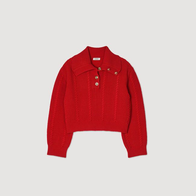 Buttoned neck jumper