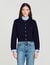 Two-tone origami collar cardigan - Women | Sandro