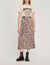 Printed midi skirt with pleats