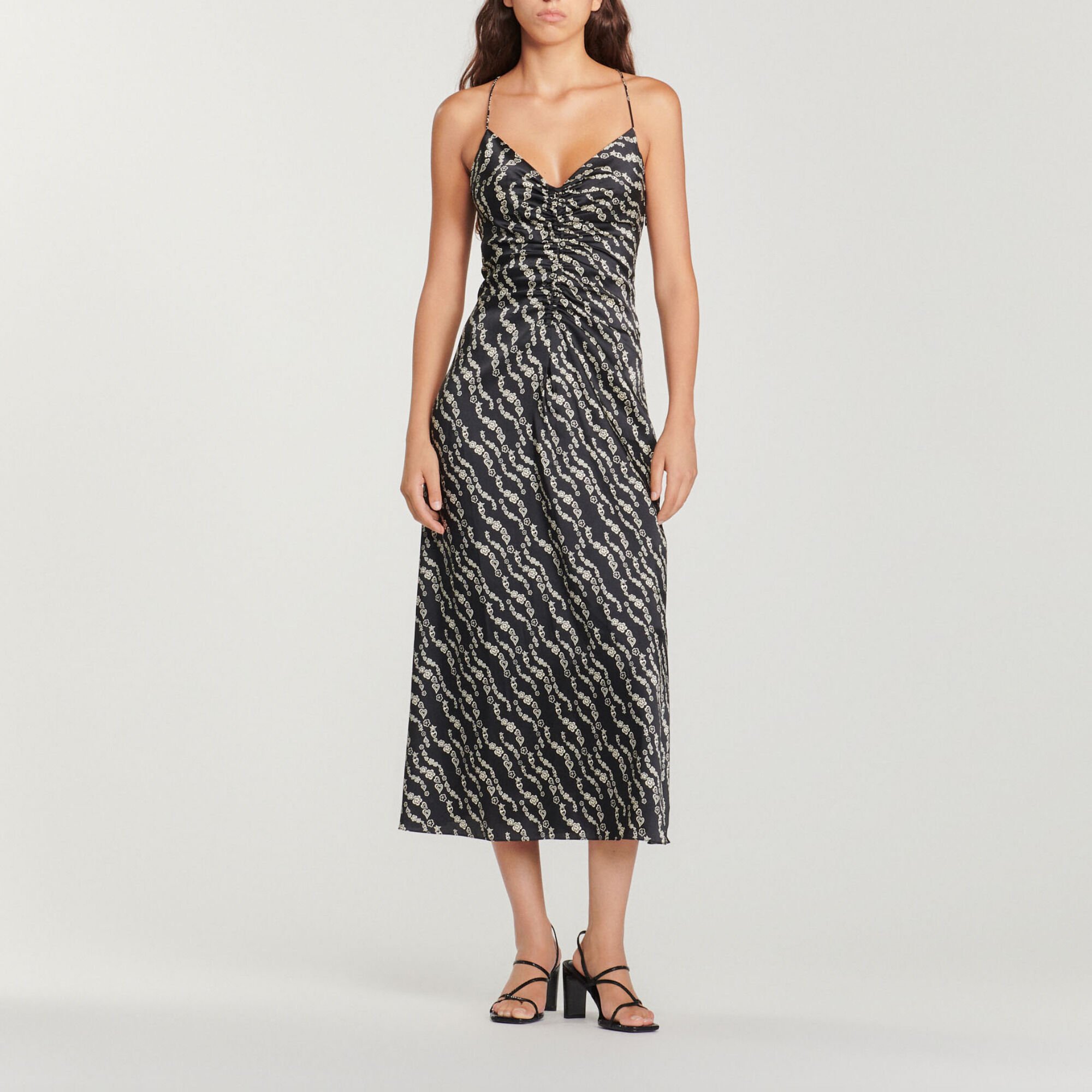 Long dress with narrow straps