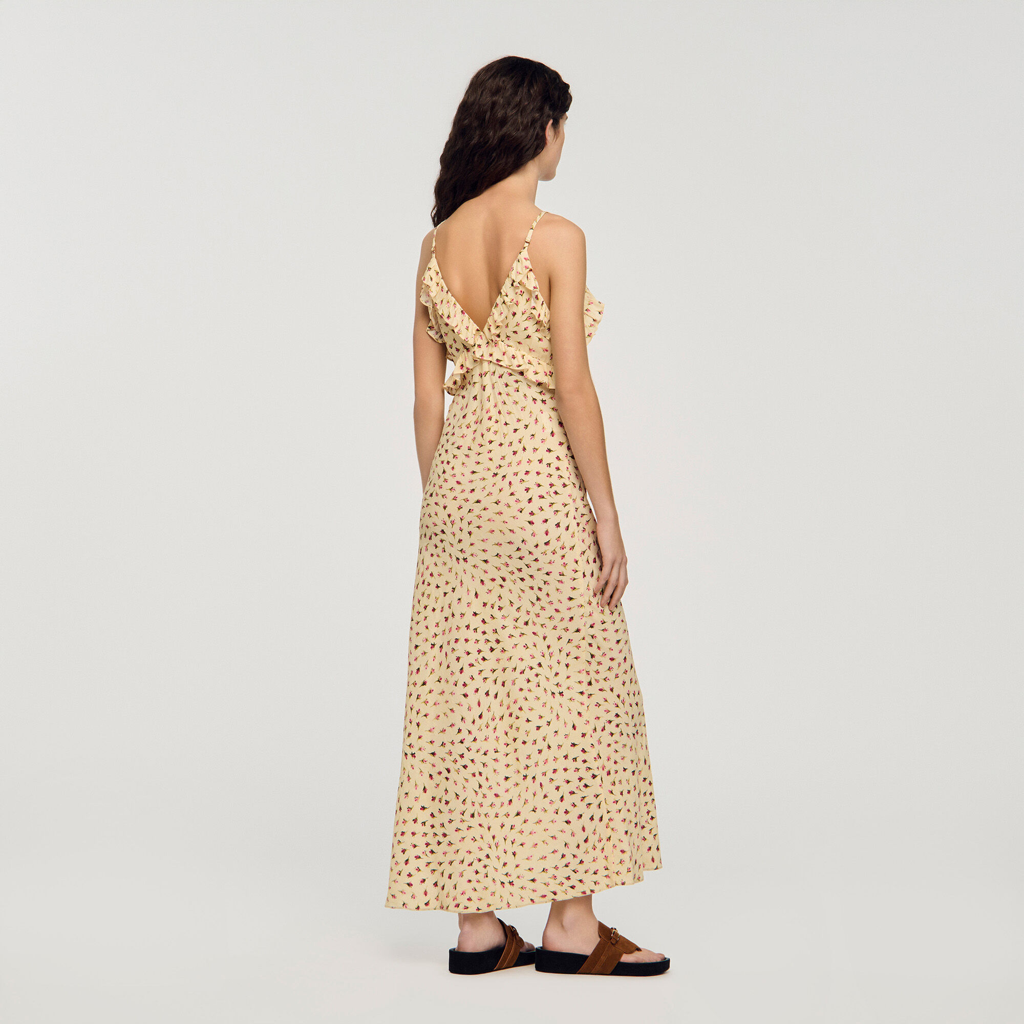 Flower print maxi dress