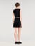 Short pleated knit skirt