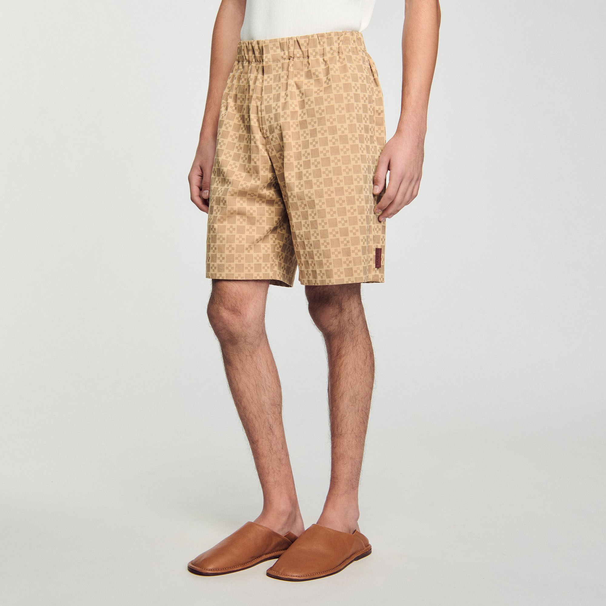 極美品 SANDRO サンドロ ハイウエスト ハーフパンツ ベージュ 36 極美品 SANDRO サンドロ ハイウエスト ハーフパンツ ベージュ 36