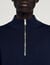 Wool jumper with zip collar