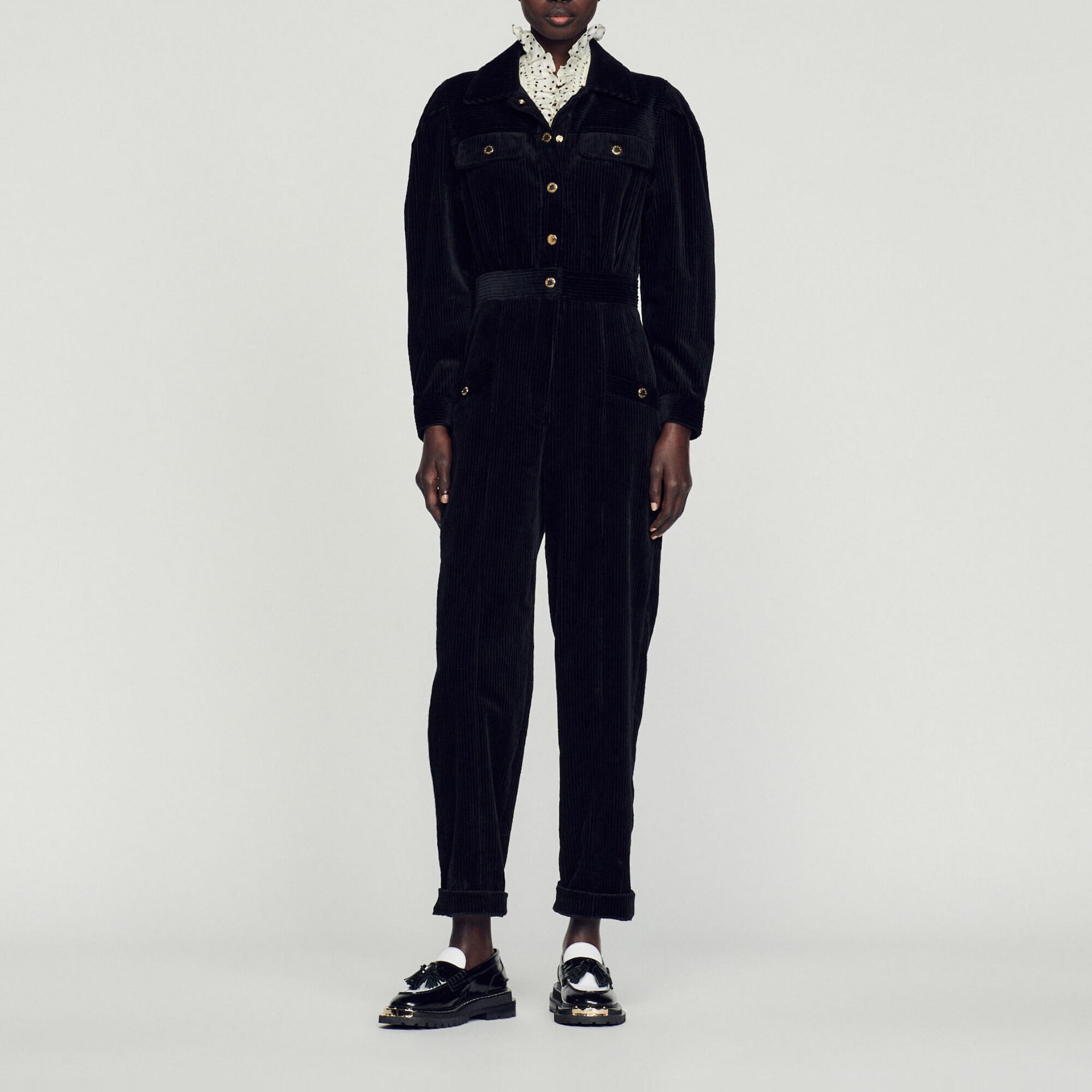 Sandro corduroy jumpsuit new arrivals