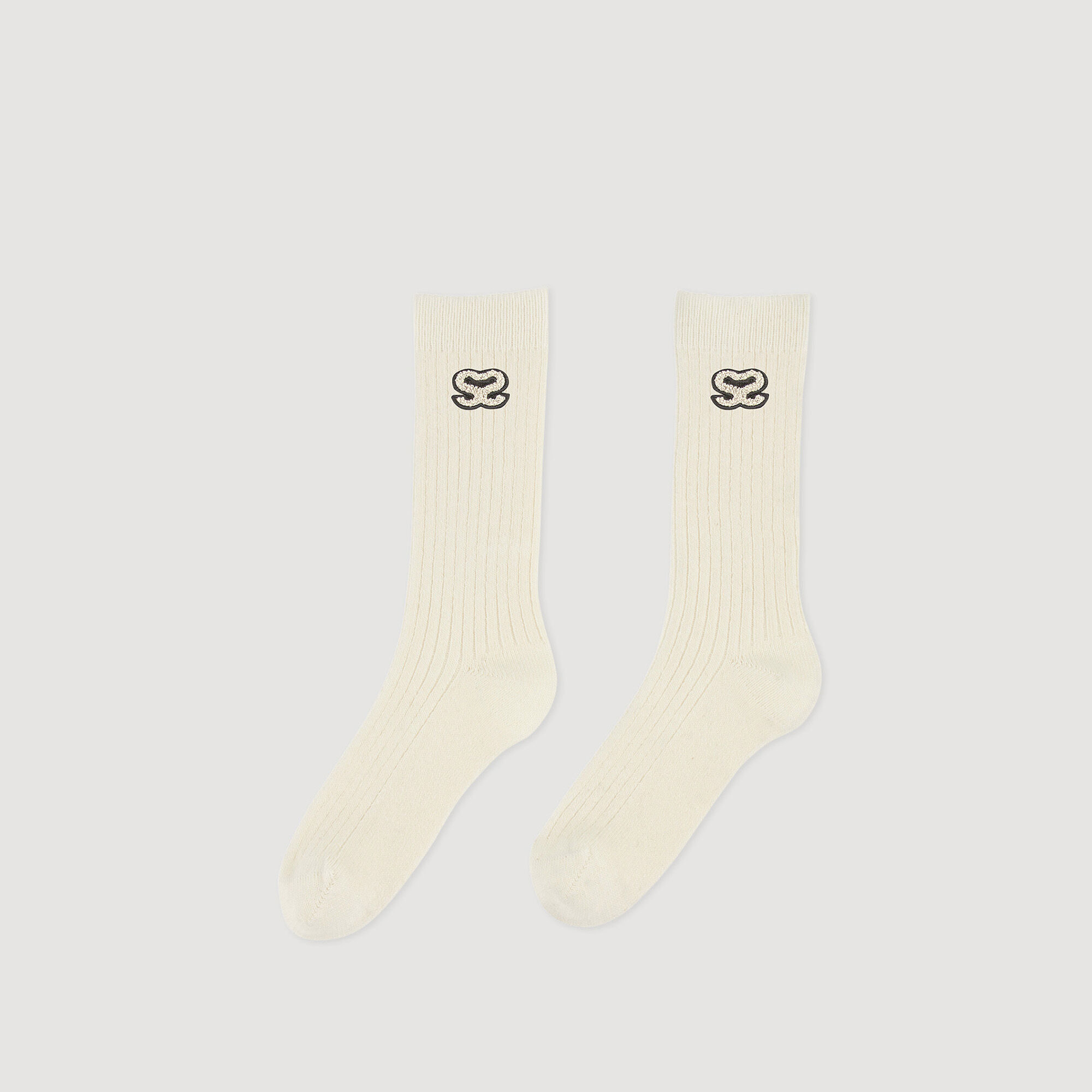 Ribbed knit socks