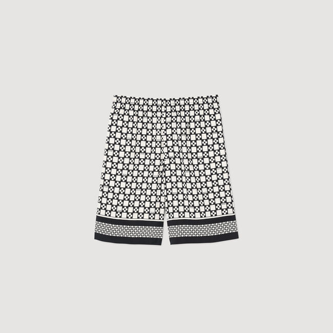 Square Cross floaty Bermuda shorts