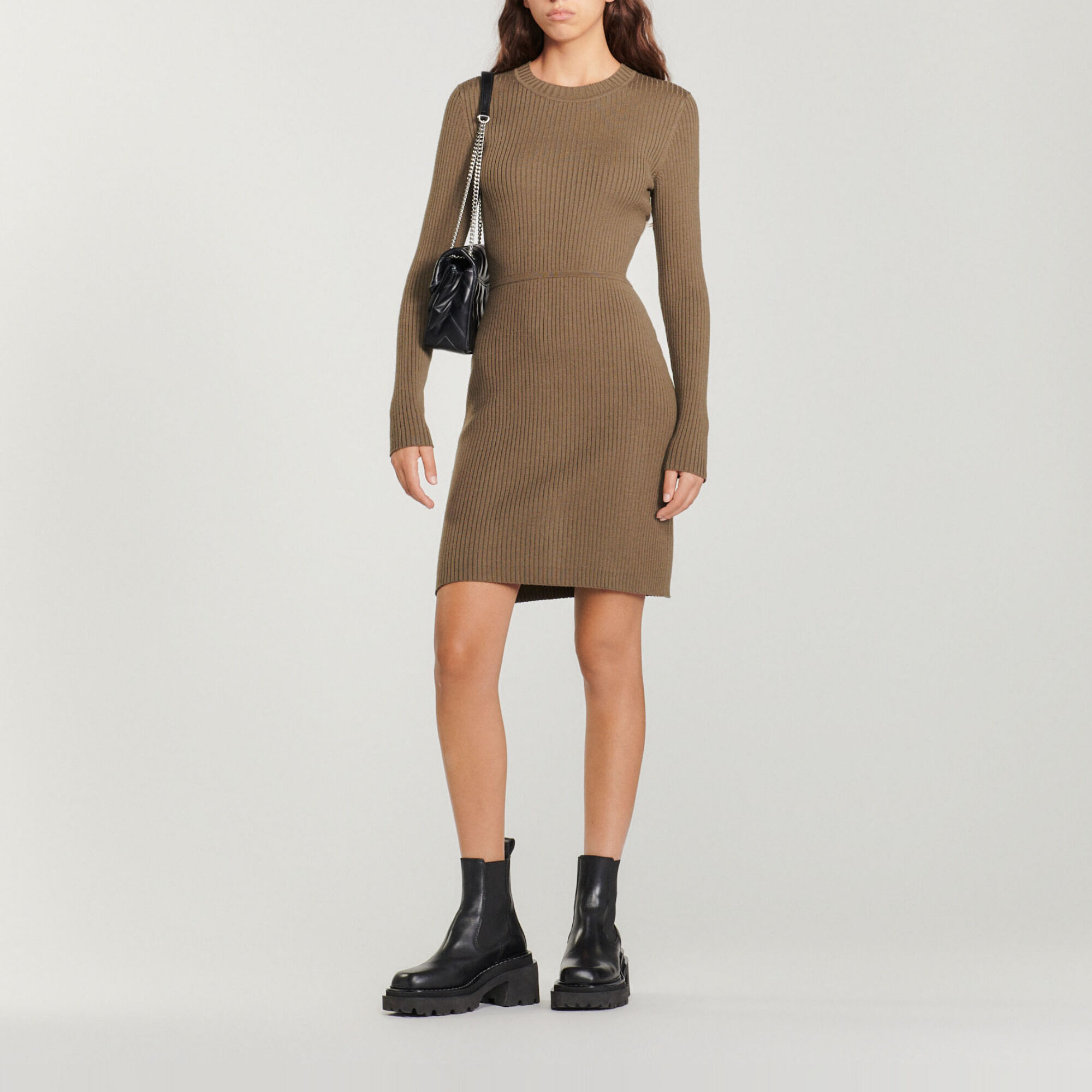 Ribbed knit dress