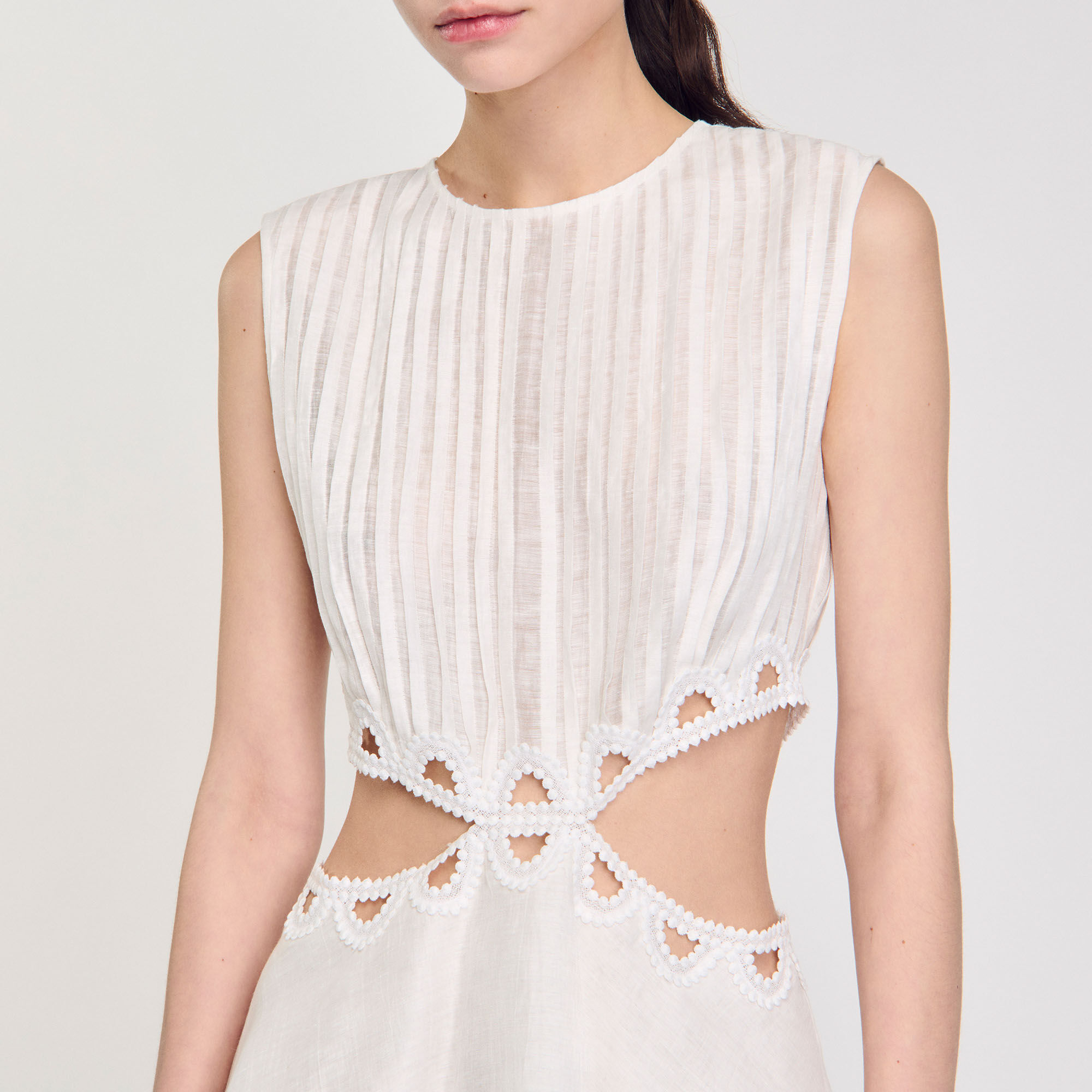 Short dress with cutouts