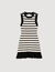 Striped knit short dress
