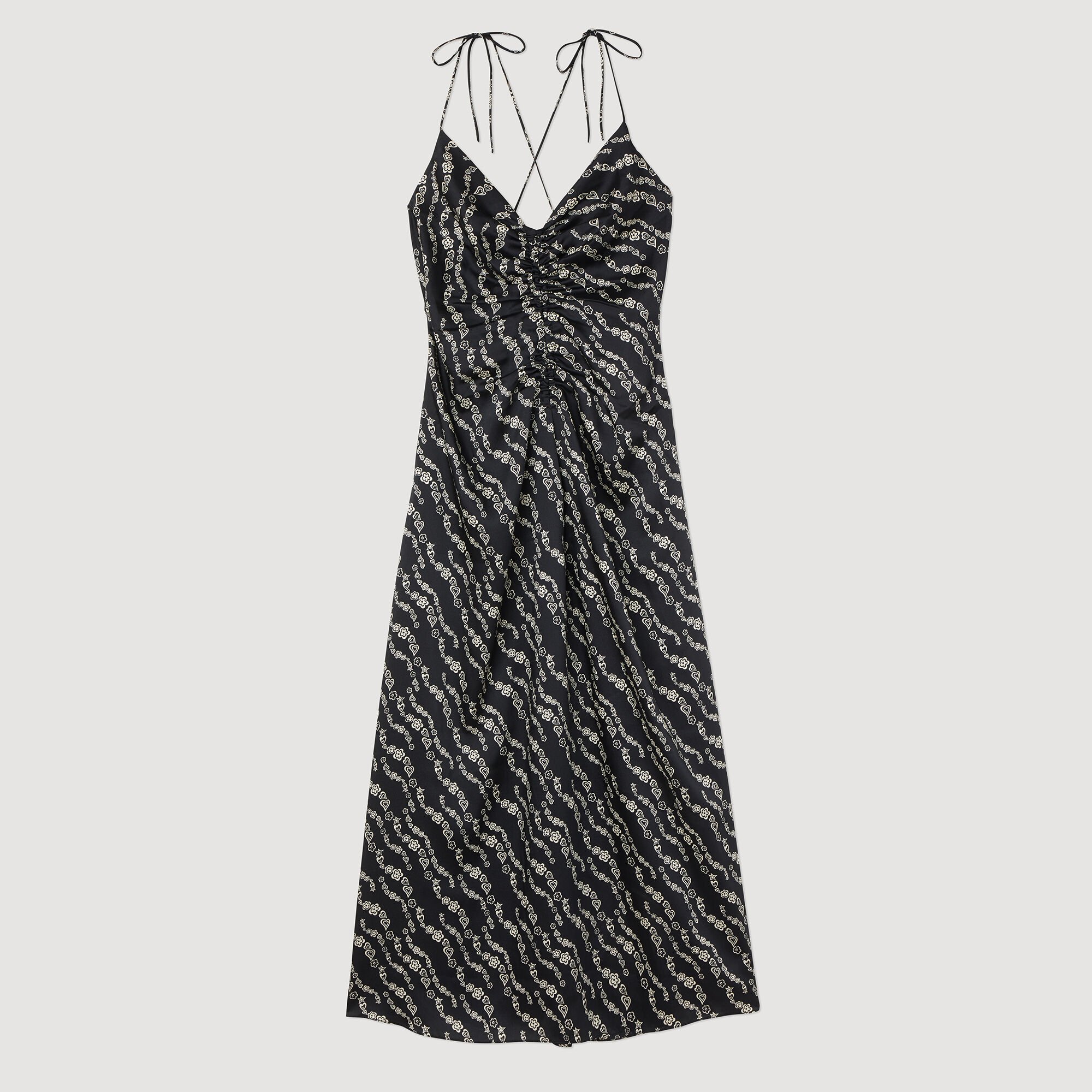 Long dress with narrow straps