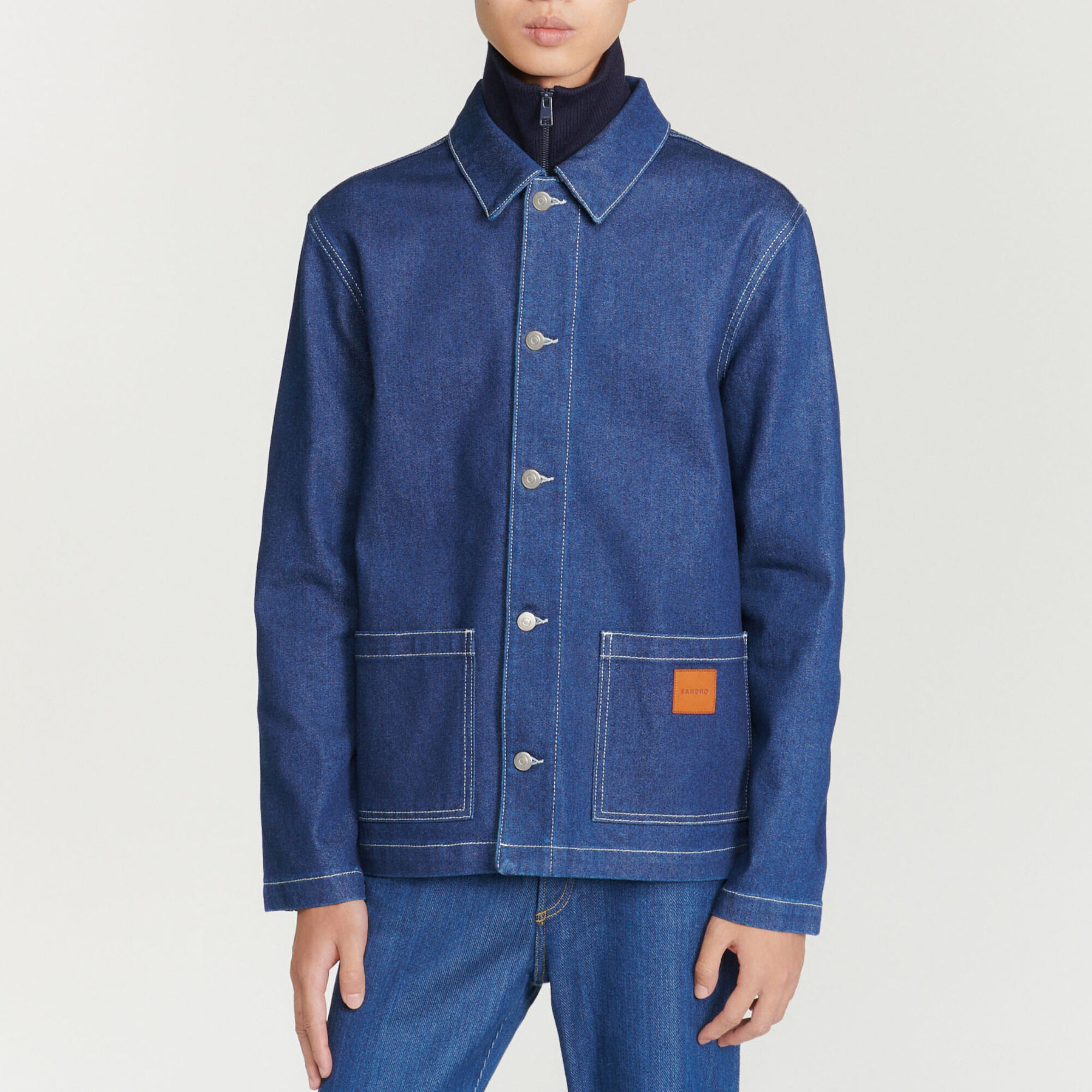 Denim worker jacket