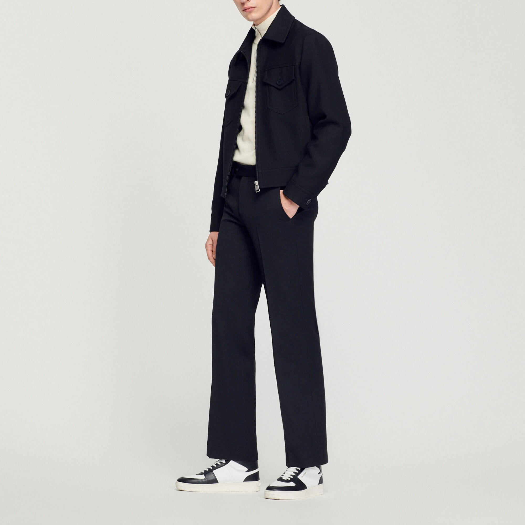 Mens wide leg suit trousers shop