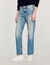 Faded straight-leg organic cotton jeans