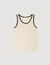 Cotton vest top with patch