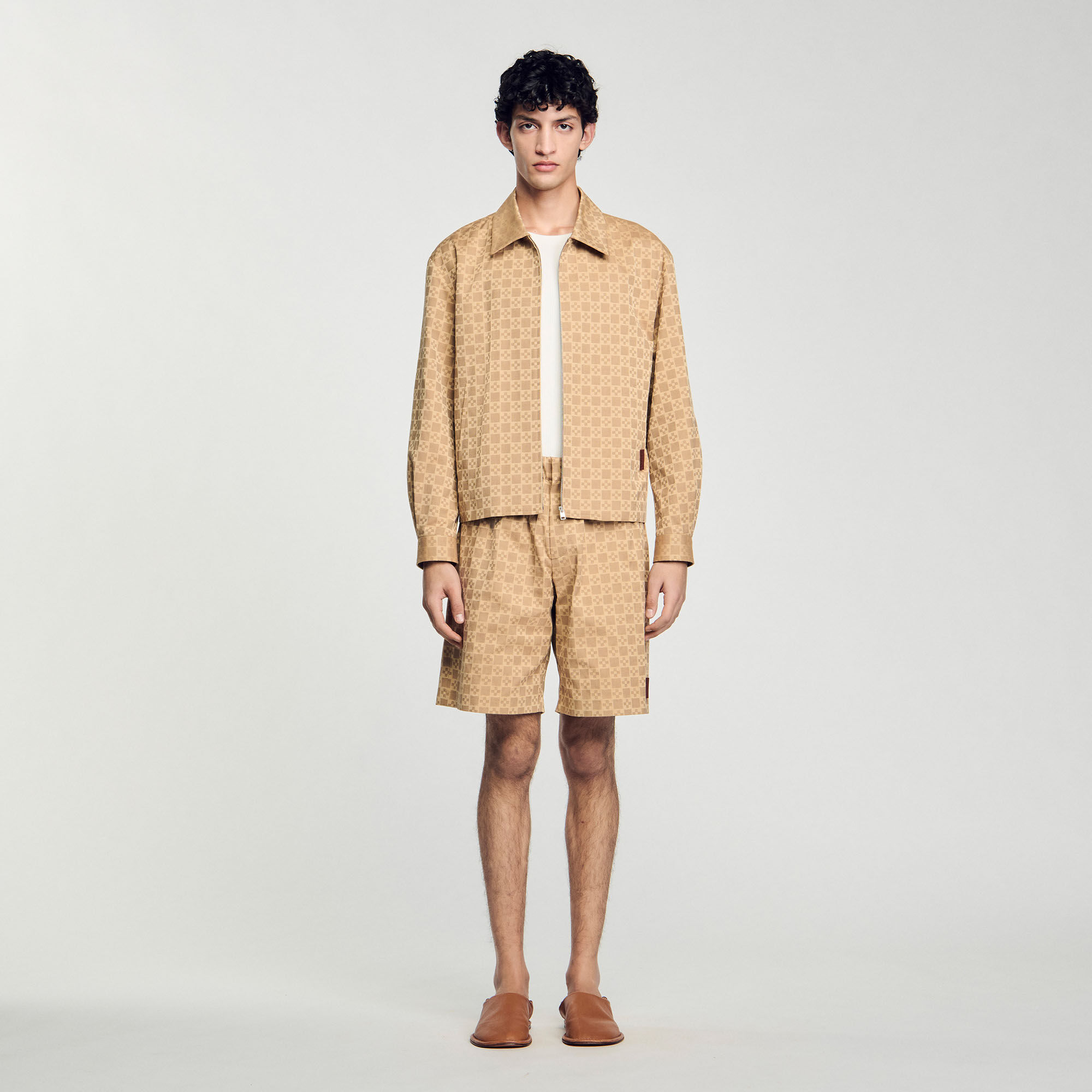 Square Cross zip-up jacket