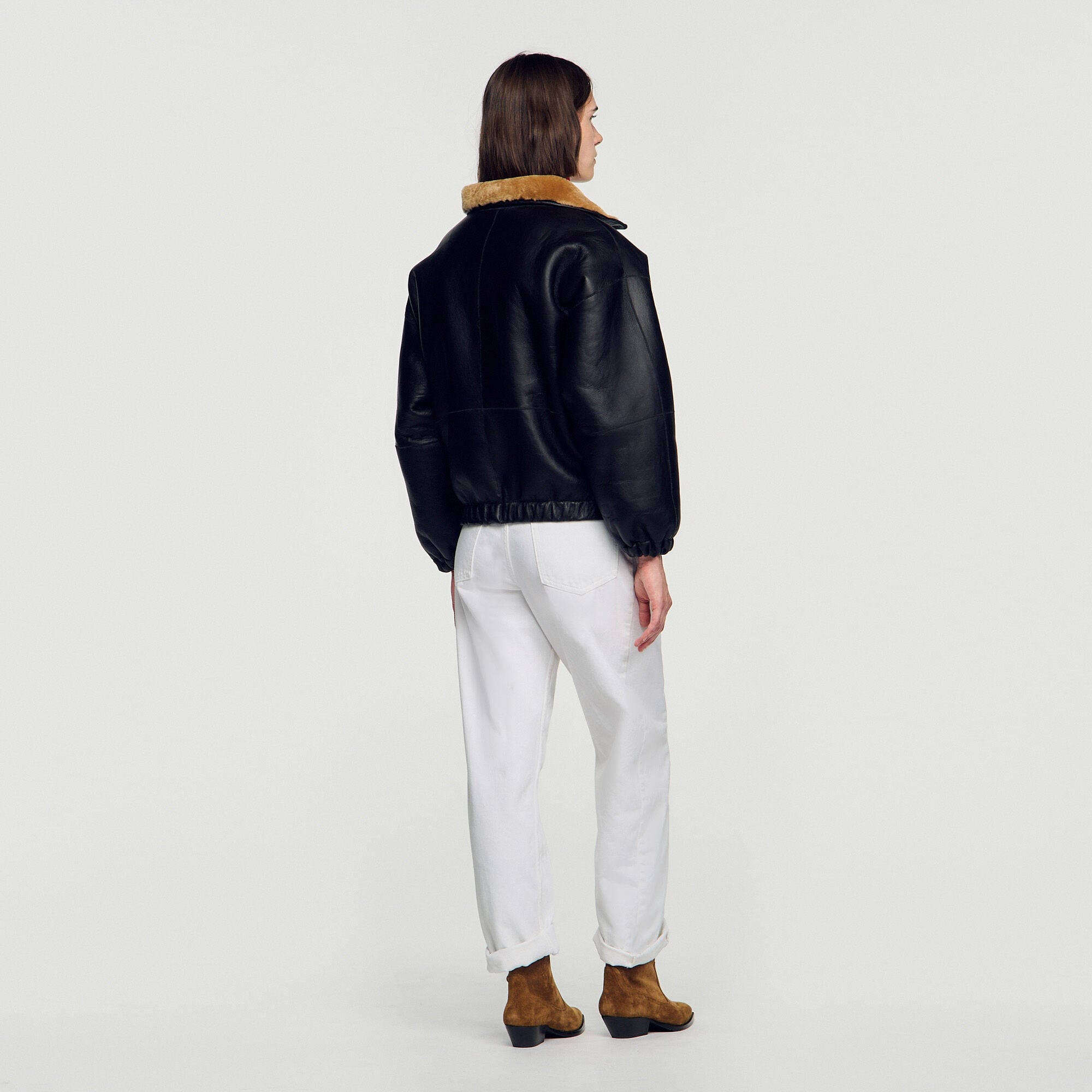 Oversized shearling jacket - Women | Sandro