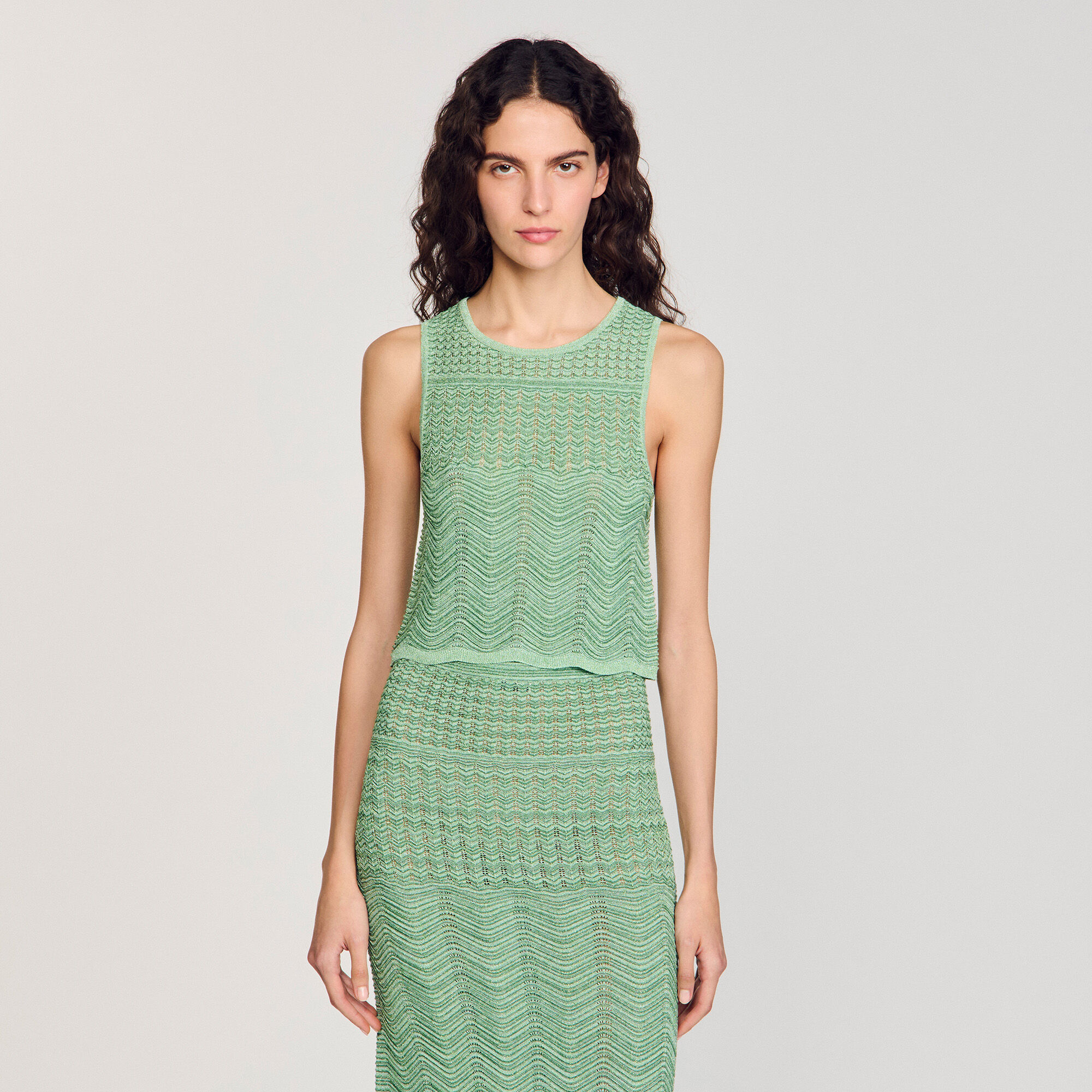 Decorative knit top