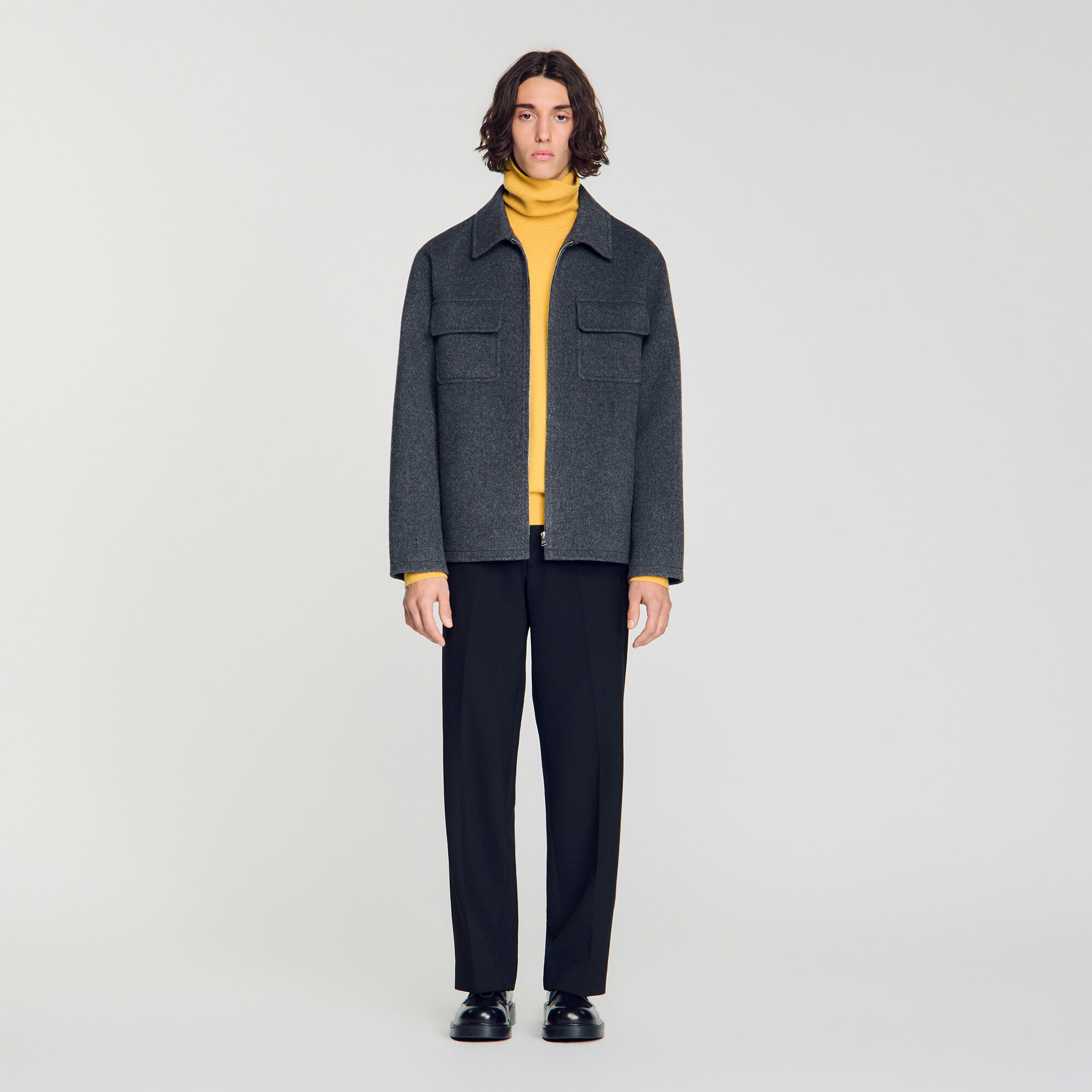 Zipped wool overshirt - Men | Sandro
