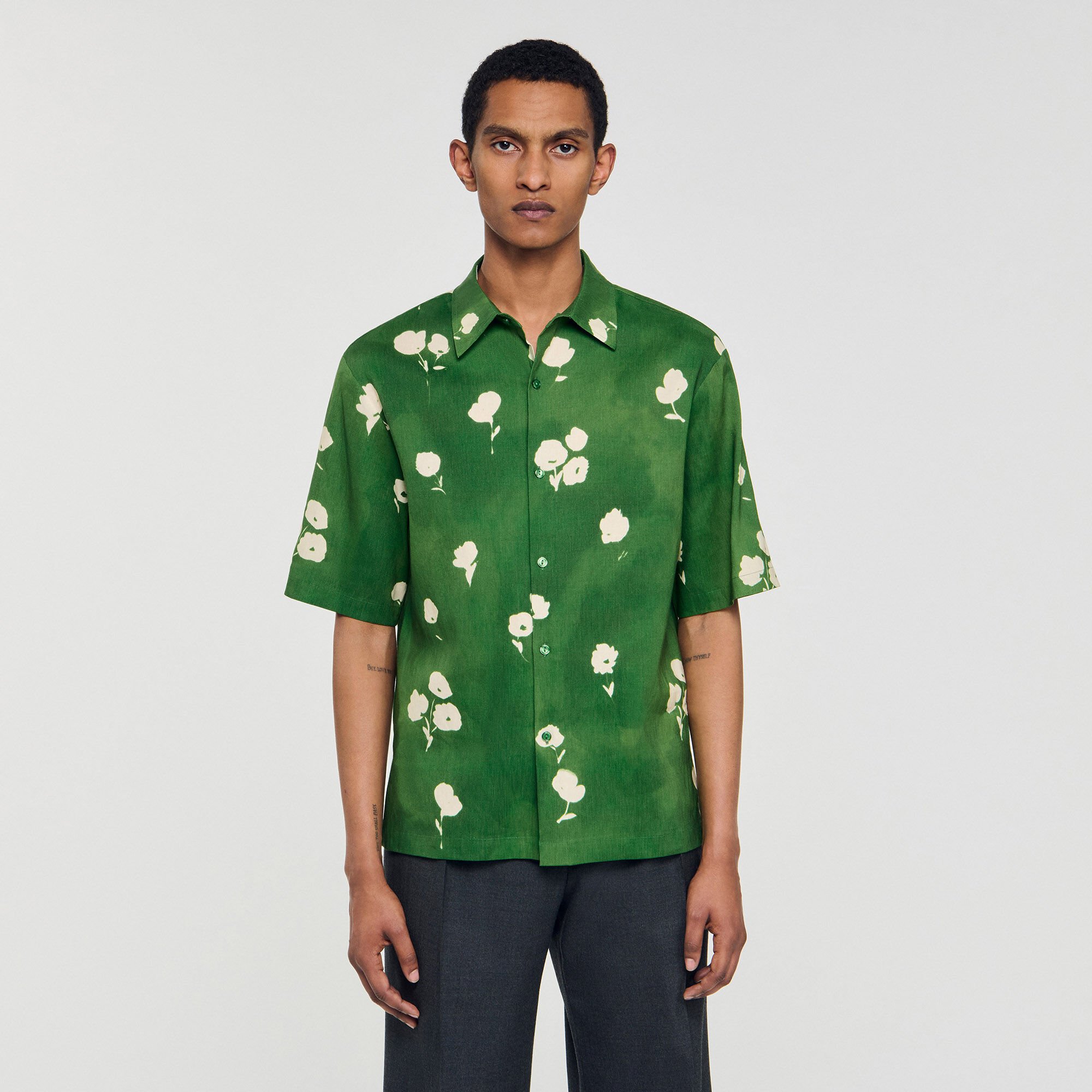 Floral motif shirt