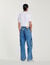 Faded wide-leg jeans