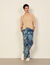 Tie-dye velvet trousers