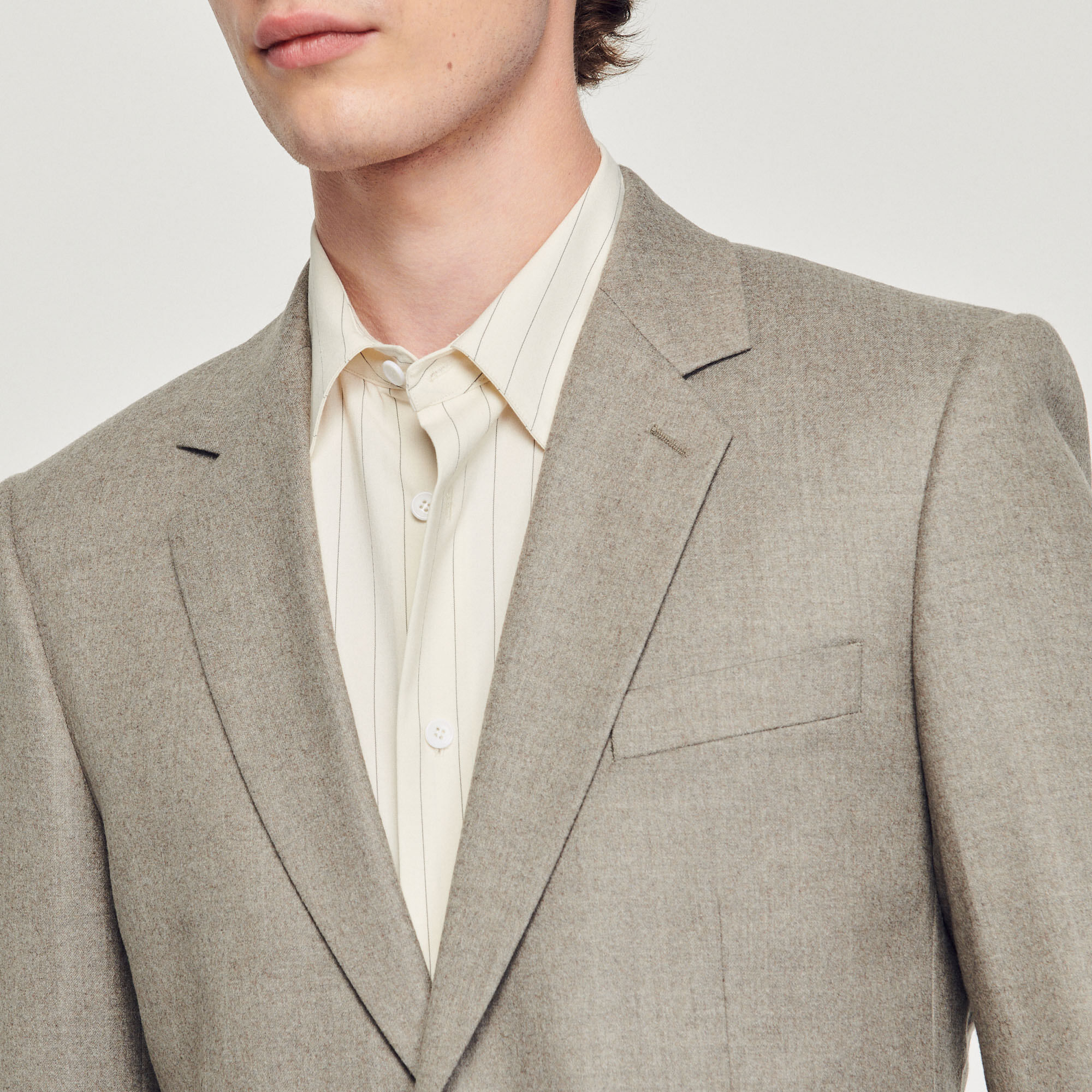 Flannel suit jacket