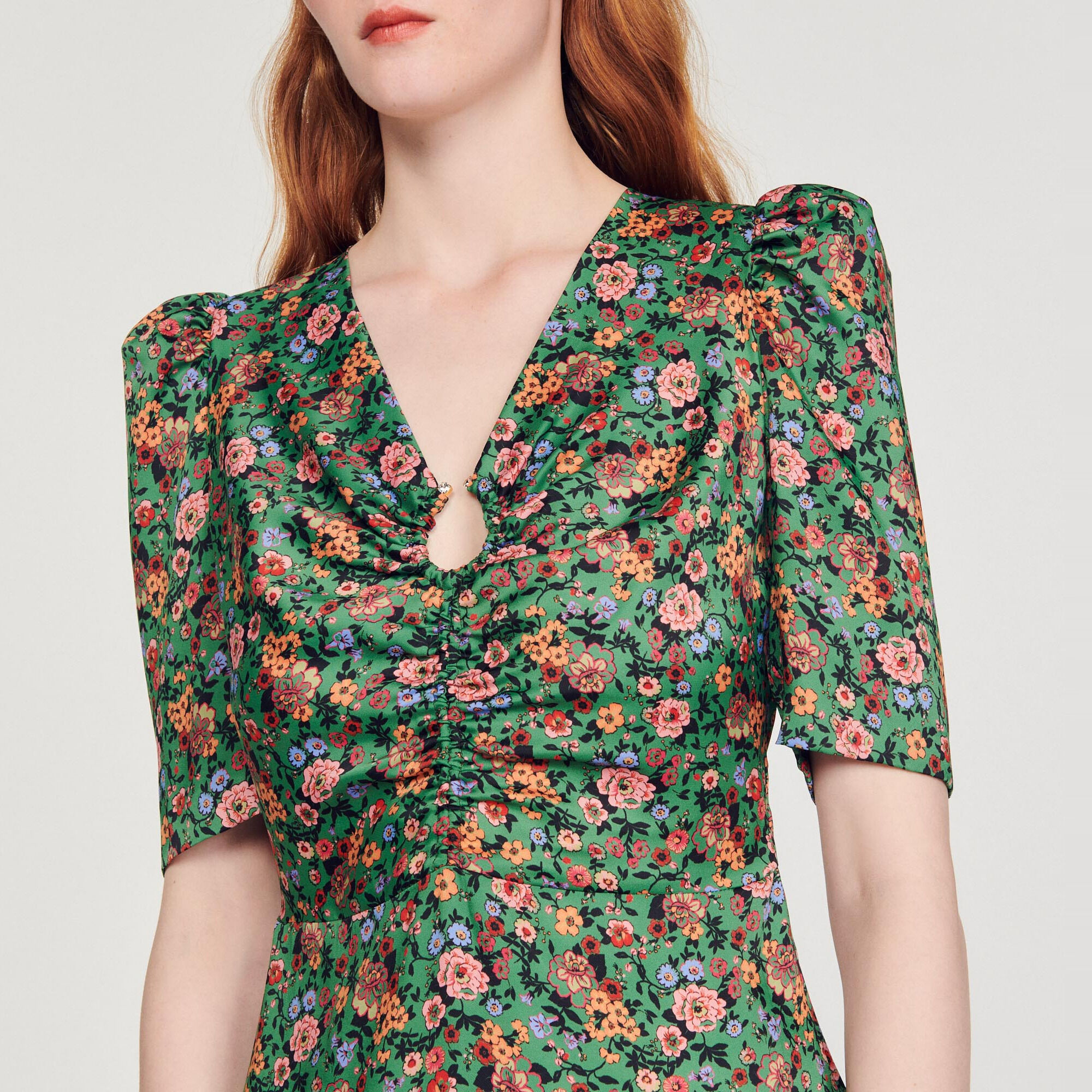 Short dress with Autumn Flowers print
