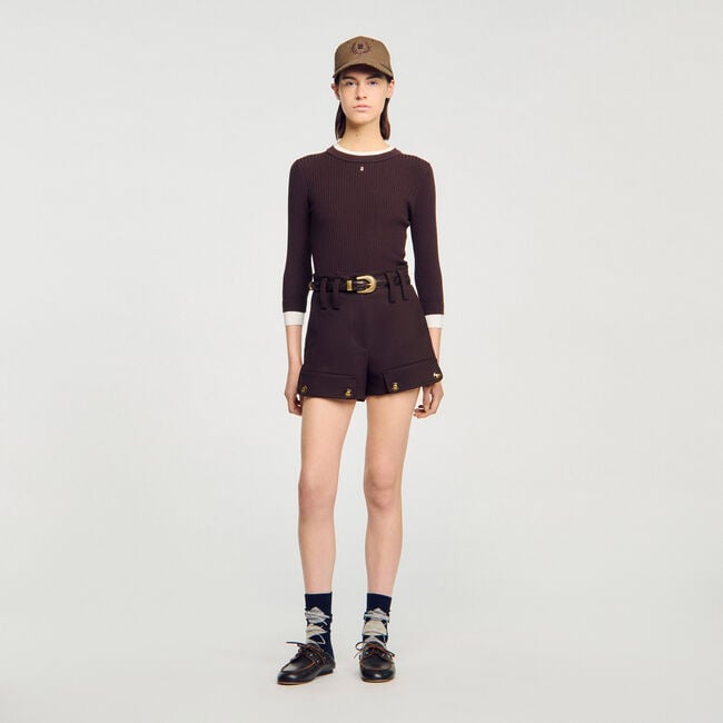 2-in-1 mixed wool jumper