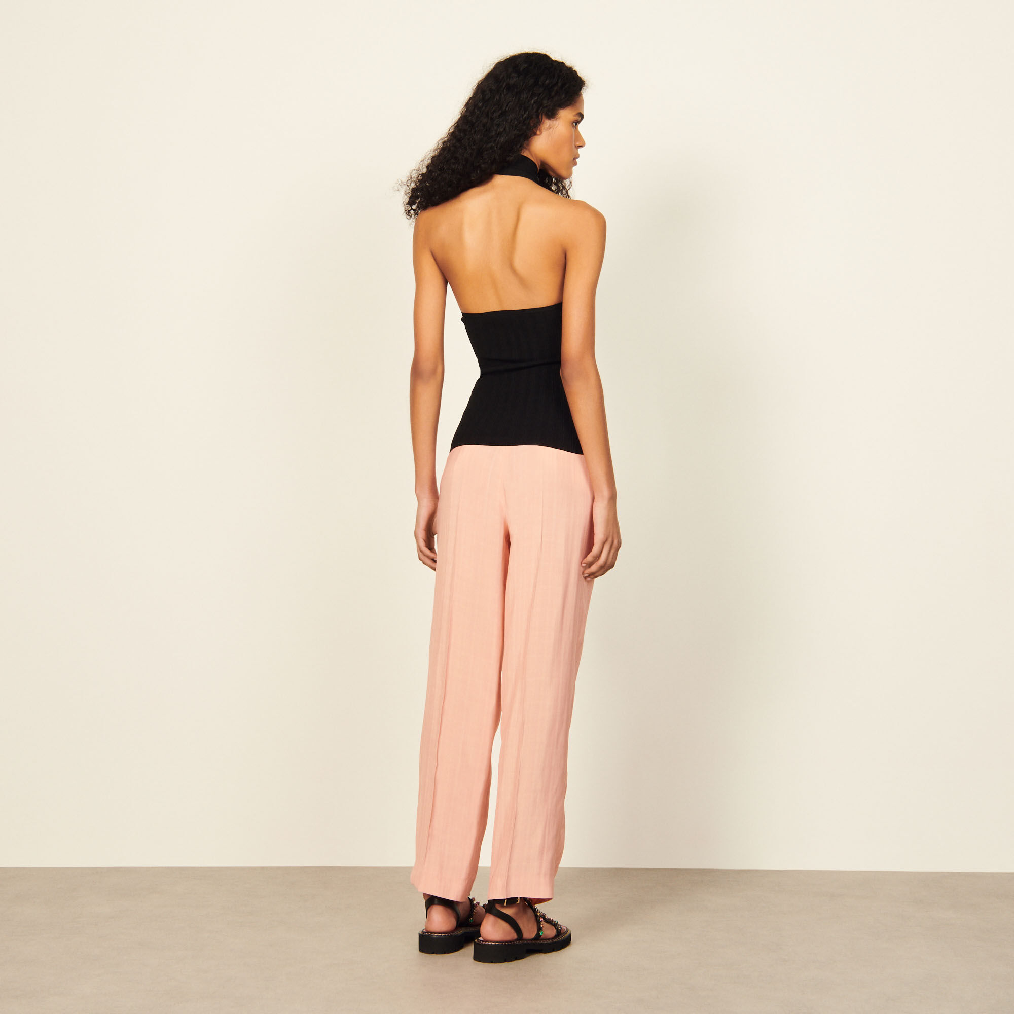 Backless crossover top